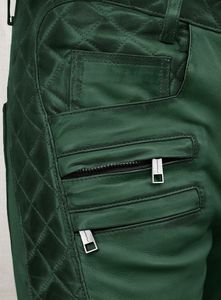 กางเกงหนังสีเขียวไหม้สไตล์เอาท์โลว์ - Product Image 5