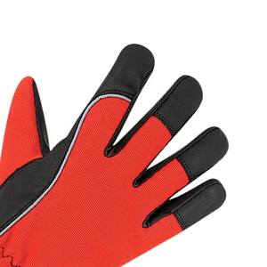 Gants de mécanicien haute performance en gros – Gants de sécurité thermiques en PU rouge-noir, longueur poignet, pour extérieur - Product Image 4