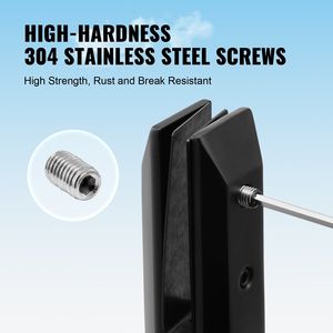 10 Pezzi Morsetto per Vetro Quadrato da 0,31'-0,47'' in Acciaio Inox 304, Supporto per Ringhiera in Vetro Temperato, Morsetto Premium per Vetro - Product Image 6