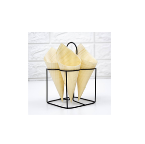 Support en fer noir de qualité supérieure pour cornets de glace, avec base et 2 trous, idéal pour la présentation de cornets de glace lors de mariages - Product Image 4