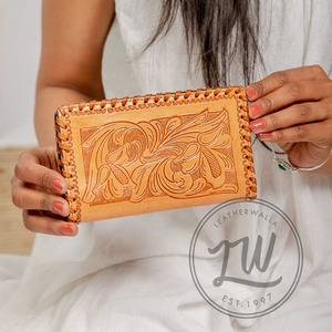 2024 LW Genuine Leather Women's <b>Wallet</b> Purses with Long Zipper and Card Holder Authentic <b>Ladies</b> Money Clip - Product Image 1