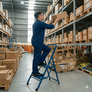 Dup_LP0089 Factory Direct 2-<b>Step</b> Thinline Ladder for Cargo & Storage Equipment - Product Image 1