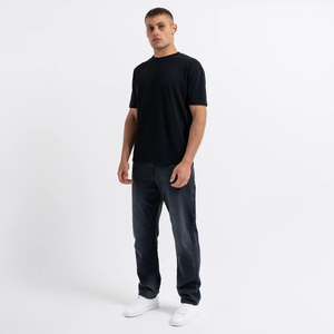 Jean cigarette noir taille haute grande taille en tissu extensible, délavage premium, ne décolore pas, toutes saisons, personnalisable - Product Image 6