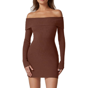 Vestido de Noche Elegante de Diseñador Personalizado para Mujer, Vestido de Fiesta con Cuello en V y Manga Larga para Graduación, Banquete - Product Image 1