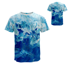 Camiseta Casual Ajustada de Verano para Hombre, Sublimada, 100% Algodón, Secado Rápido, Impresión Digital 3D de Alta Calidad, Hombros Caídos, 220g - Product Image 1