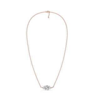 Collar con Colgante Solitario Marquise - Product Image 4