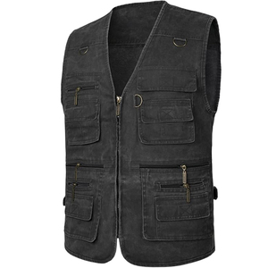 <b>Black</b> Color <b>Men</b> Multi Pocket Outdoor Fishing Safari Photography Cargo Hunting <b>Vest</b> Lightweight Breathable Quick Dry Sleeveless - Product Image 1