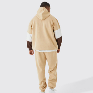 Ensemble de survêtement pour homme, coupe ample, tissu en coton respirant, sweat-shirt doux, pantalon de jogging, tenue décontractée confortable pour tous les jours, sport et gym. - Product Image 2