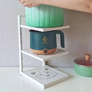 Étagère murale double niveau en fer robuste pour cuisine, idéale pour la maison, l'hôtel et les restaurants - Product Image 4