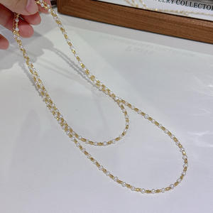 Collier exquis en perles d'eau douce naturelles 4-5 mm, plaqué or 14 carats, design polyvalent pour femmes au quotidien - Product Image 3