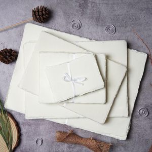 Papel de Dibujo de Algodón en Blanco A5 Hecho a Mano por ALBORZ, Hojas de Papel con Borde Decorativo, Libres de Ácido, para Impresión Digital y Acuarela, 300 GSM - Product Image 4