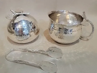 Dernière nouveauté : Sucrier en laiton avec couvercle et poignée, finition brillante, surface lisse, capacité 250 ml, portable, décoration d'intérieur, marque DC, pour la table
