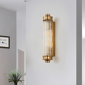 โคมไฟติดผนังทองเหลืองทรงสี่เหลี่ยมผืนผ้า งานฝีมือโลหะตกแต่งสไตล์หรูหรา - Product Image 3