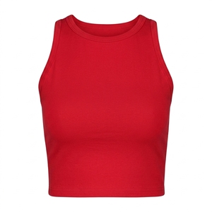 Hot Selling Casual Women Knitted Solid Fitness Tank <b>Top</b> Breathable Quick Dry for Gym Workout - Product Image 1