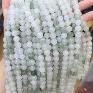 Cuentas Redondas Lisas de Jade Natural de Montaña, Cuentas Sueltas de Piedras Preciosas con Energía Curativa para Pulseras, Collares y Joyería DIY - Product Image 1