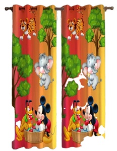 Rideau/rideaux/coton rideaux 100% Polyester rideau tissu fenêtre décoration fenêtre plate impression numérique rideau et rideaux - Product Image 2