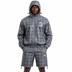 Chaquetas cortas para hombre Y2K personalizadas, de nailon que reacciona al agua, resistentes al agua, cortavientos, impermeables, para exteriores. - Product Image 2