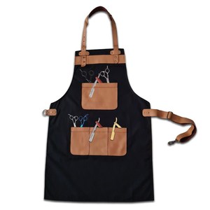 Chaleco de Trabajo de Lona de Alta Gama para Hostelería, con Logotipo Personalizado, Correas Ajustables de Cuero Genuino, para Bartenders, Barberos y Personal de Cafeterías - Product Image 6