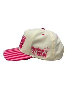 Casquette de baseball rose à rayures personnalisée en gros, broderie 3D, chapeau vintage en coton avec fermeture snapback, chapeau de soleil pour femme, cadeau pour fille - Product Image 2