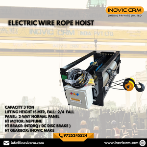 3 Ton <b>Wire</b> Rope Hoist 15m Lift 2/4 Fall Electric Hoist with Neptune Motor Intorq Brake INOVIC Gearbox Industrial Crane Hoist - Product Image 6