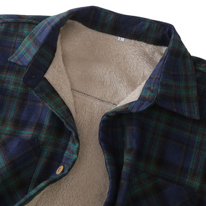 Chemises en flanelle à carreaux pour hommes, veste épaisse matelassée, chemise d'hiver à manches longues, chemise en coton avec poches - Product Image 4