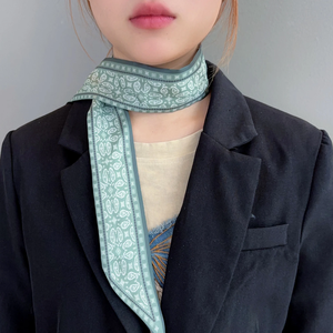 4 pañuelos de satén de seda de moda para mujer, cintas para el pelo, accesorios para el cabello, pañuelos para el cuello, lazos para asas de bolso, pañuelo triangular - Product Image 2