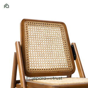 Silla Plegable de Mimbre y Ratán Vintage para Jardín, Sala de Estar, Cocina, Villa, Baño, Hecha en Indonesia - Laila - Product Image 5