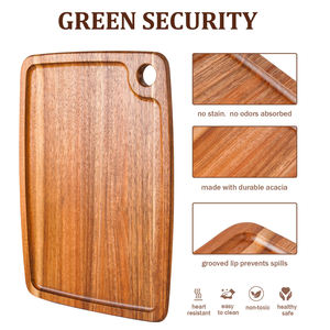 Planche à servir en bois d'acacia pour pizza et charcuterie, taille personnalisable, avec poignée, épaisseur 1,3 cm, écologique, passe au lave-vaisselle - Product Image 4