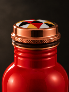 Meena Printed Copper Bottle <b>Set</b> with 2 Glasses 950ml Pure Copper <b>Gift</b> <b>Set</b> - Product Image 2