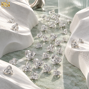 Diamantes Sueltos Cultivados en Laboratorio con Forma de Corazón, Lote Total de 19.50 Quilates |   Piedras sin Certificado de Corte Brillante CVD HPHT, Color D E F, Grado VVS VS - Product Image 3