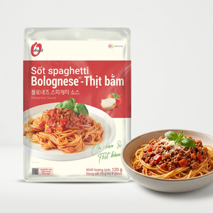Salsa para Espaguetis 120g O'food - Sabor Boloñesa - Salsa Individual para Pasta |   Venta al por Menor, al por Mayor y OEM - Product Image 1
