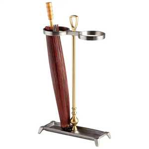 Paragüero Nórdico Dorado con Base de Mármol Sintético, Soporte Metálico para Paraguas con Diseño de Cono Invertido, Moderno para Entrada, Estante de Almacenamiento para Bastones - Product Image 5