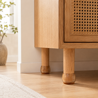 Couvre-pieds de table en PVC brun, 30 mm, ronds, pour pieds de meubles en bois