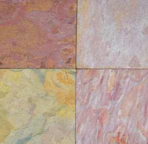Pierre d'ardoise rouge Raja, bord scié, surface naturelle, pour revêtements de sol intérieurs et extérieurs, revêtements muraux et projets d'aménagement paysager - Product Image 3