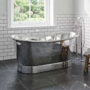 Bañera Independiente de Lujo Hecha a Mano, Recubierta de Cobre y Níquel, Rectangular, 1700x700x720mm, Estilo Antiguo, Duradera y Ecológica - Product Image 6