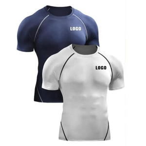 <b>Custom</b> <b>compression</b> <b>shirts</b> men athletic fit OEM polyester breathable quick dry fabric ideal for workout gym and sports training - Product Image 5