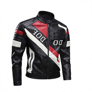 Venta Directa de Fábrica, Chaqueta Bomber Unisex de Cuero Genuino para Invierno, Estilo Urbano, Cierre de Cremallera, Cuello Alto, Bordado - Product Image 3
