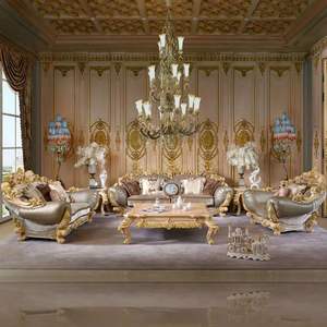 Juego de Sofás Seccionales de Madera Tradicional de Lujo, con Cojines Rellenos de Esponja, en Forma de L, para Sala de Estar de Apartamento, Muebles Amangiri Indonesia - Product Image 2