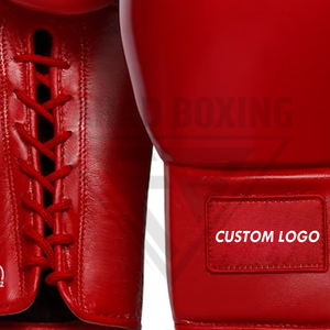 Guantes de Boxeo Personalizados de Piel Vacuna Genuina, Ligeros, con Cordones, Diseño OEM, Color Rojo, Logotipo Personalizado, para Entrenamiento de Combate - Product Image 5