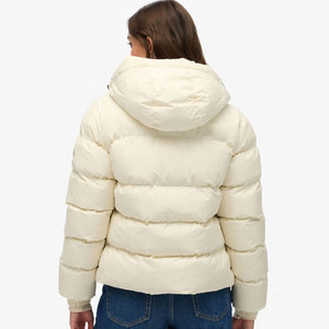 Cotton Padded Thick <b>Warm</b> <b>Women</b> Heavyweight High Quality Puffer <b>Jackets</b> with Full Zipper Hood Collar <b>Winters</b> Bubble <b>Jacket</b> Plain - Product Image 2