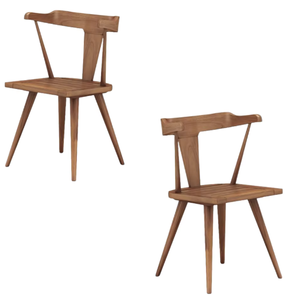 เฟอร์นิเจอร์เก้าอี้ไม้สักสำหรับรับประทานอาหารในห้องอาหารร้านอาหารดีไซน์ทันสมัย - Product Image 2