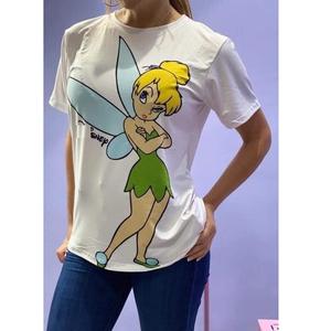 Camiseta de Manga Corta Holgada con Cuello Redondo y Estampado de Letras, Estilo Moderno para Mujer, Proveedor de BD, Nueva Colección 2026 - Product Image 3