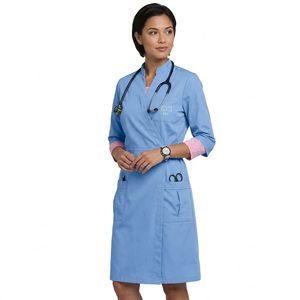 Bata de Enfermería para Hospital, Bata de Trabajo de Manga Larga con Logotipo Personalizado, Bata Médica de Enfermería - Product Image 1