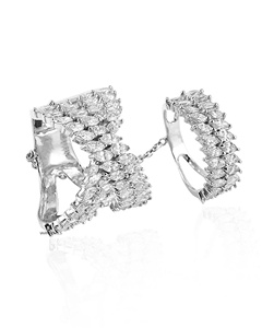 Anillo de Diamante Cultivado en Laboratorio con Corte Marquesa y Lazo, en Oro de 10K, 14K, 18K, Plata de Ley 925 y 935, Joyería Fina - Product Image 4