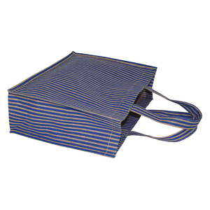 Sac fourre-tout en jute naturel avec poignée en jute, imprimé à rayures de couleur unie, avec logo personnalisé disponible en différentes couleurs et tailles - Product Image 5