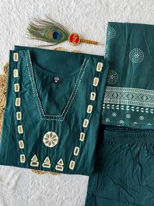 Traje Pakistaní de Diseño en Algodón Puro para Mujer, para Bodas y Ocasiones Casuales - Conjunto de Kurta, Pantalón y Dupatta, Salwar Kameez Kurti Étnico - Product Image 6