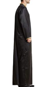 Nuevo Diseño de Túnica Larga Moderna con Estampado de Bordado y Serigrafía, Túnica Islámica Musulmana de Seda y Algodón para Ramadán, Thobes Jubba - Product Image 6