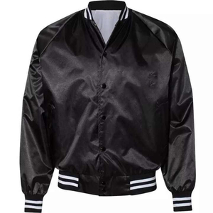 <b>Men's</b> Red Varsity Jacket With <b>White</b> Stripes On Sleeves Button Front Casual Bomber <b>Coat</b> Autumn Wear - Product Image 4