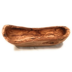 Handcrafted Olive <b>Wood</b> Curved Bowl Wholesale | Artisan Fruit Bowl India - Product Image 4