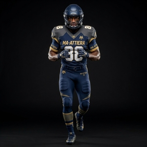 Custom Navy Gold American Football Jersey <b>Pants</b> Set <b>Padded</b> Team Uniform Wholesale Sportswear Manufacturer - Product Image 5